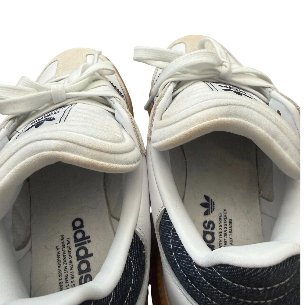 Adidas Samba XLG White Night Indigo Denim Sneakers Gum Sole Unisex M 7 / W 8.5